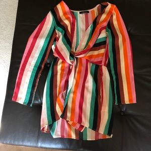 Multi color long sleeve dress
